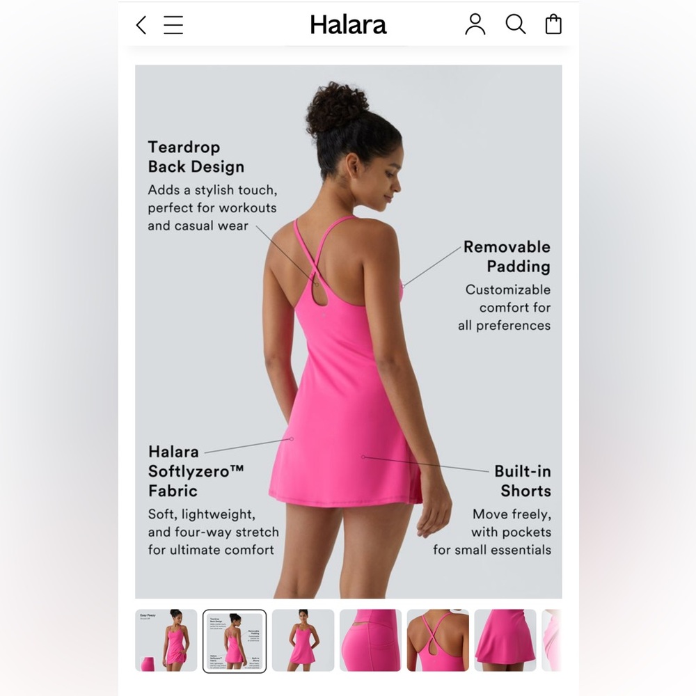 HALARA Softlyzero™ Plush Backless Active Dress - Picture 9 of 9